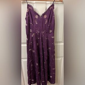 Anthropologie Plum Eyelet dress